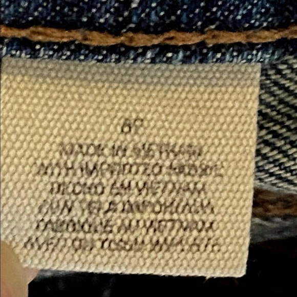 DKNY Blue Denim Distressed Straight Leg Jeans 8P Petite Stretch Zip Pockets - Picture 8 of 8